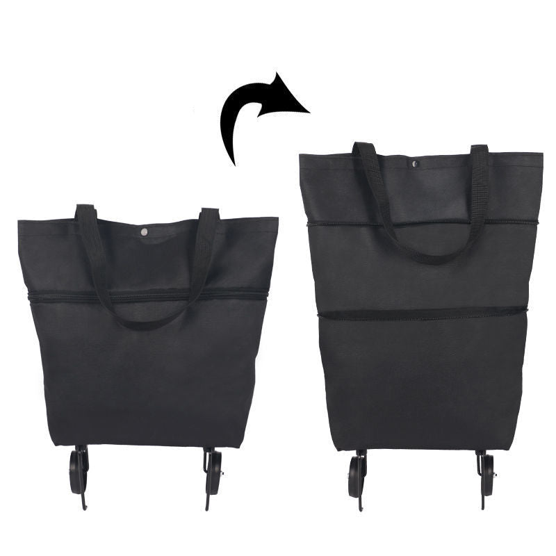 🛒Foldable 2-in-1 Rolling Shopping Bag Foldable Shopping Cart