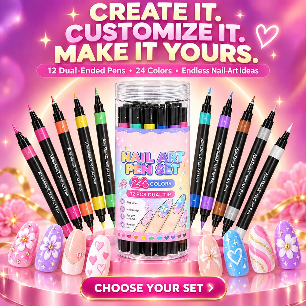 💅24‑Colors Dual‑Ended Nail Art Pens‑DIY Manicure Drawing Set🎁