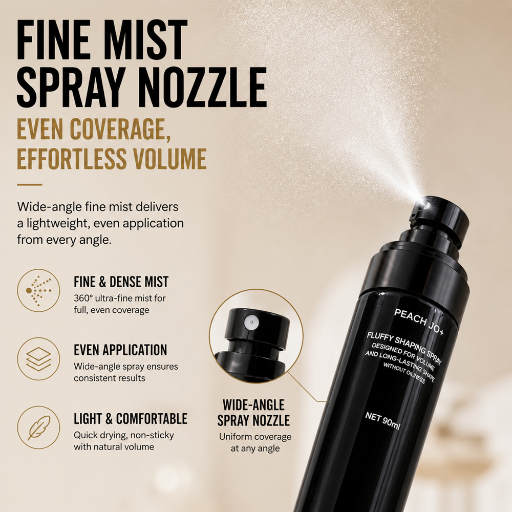 💇🏻‍♀️ Summer Hair Rescue ☀️ 3-Second Volume Boost! Instantly Create Fluffy & Elegant Hairstyles! 👩 Peach-Scented Volumizing & Setting Spray