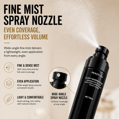 💇🏻‍♀️ Summer Hair Rescue ☀️ 3-Second Volume Boost! Instantly Create Fluffy & Elegant Hairstyles! 👩 Peach-Scented Volumizing & Setting Spray