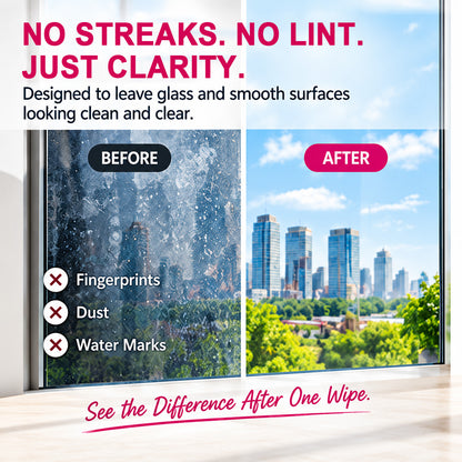 ✨lloravena Magic Cleaning Cloth (5-Pack) – No Cleaner, No Streaks, For Glass, Steel & Screens