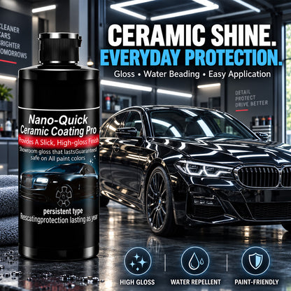 ✨50% OFF | Nano-Quick Ceramic Coating Pro for automobiles, featuring advanced ceramic technology for dust-proof glass effect and lasting luster.