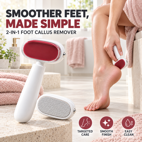 ✨ Dual-Sided Foot Callus Remover & Scraper 🦶 Stainless Steel Dead Skin & Corn Remover Tool | Safe Exfoliator for Cracked Heels & Hard Skin 🧳