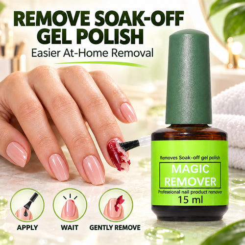 Upgraded Magic Gel Polish Remover – Easy Brush-On Removal at Home