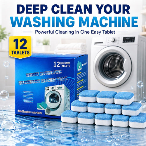 🫧 🦠Washing Machine Cleaner Tablets – Clean Without Disassembly, Help Prevent Itchy Skin | 6+6 FREE!