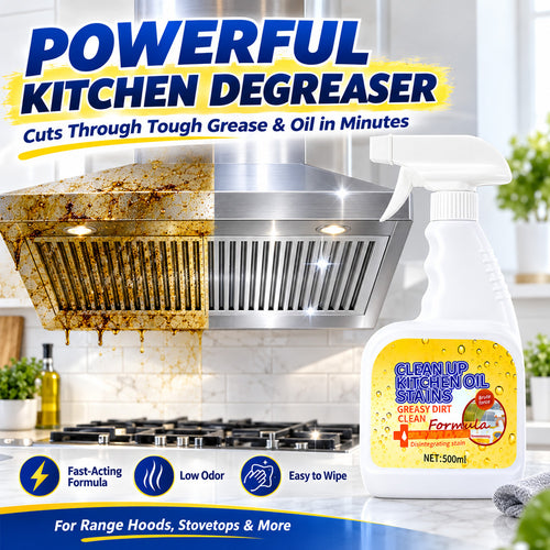 🔥 50% OFF!🫧Heavy Duty Kitchen Degreaser Spray Lasting Effect Heavy Oil Cleaner Stain Removal Liquid for Kitchen Cooktop、Microwave、Oven、Stove Cleaner