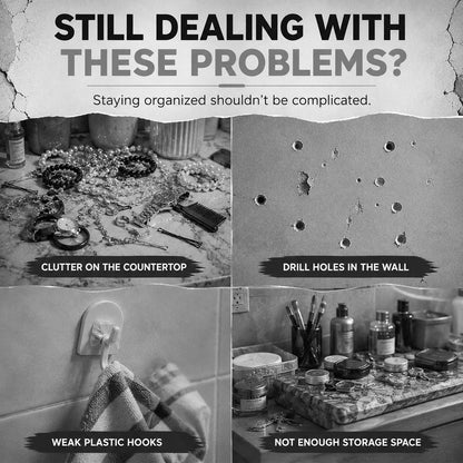 💎 Extra-Strong Self-Adhesive Crystal Hooks 🏋️‍♂️ – 10/20-Piece Set, 100% Waterproof & Rustproof 💧, No Drilling & Wall-Friendly ✨