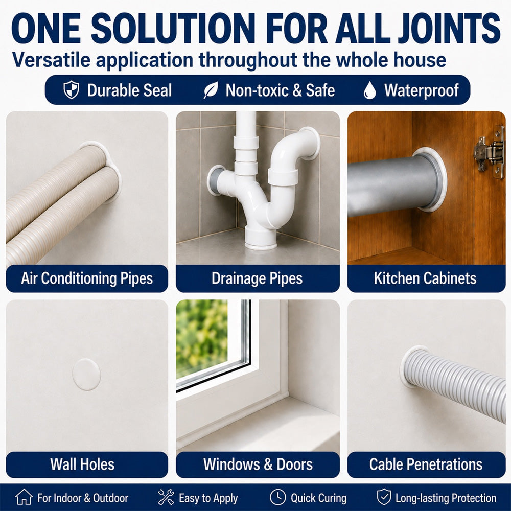 Waterproof Sealing Putty – Repairs, seals, and protects your home Closes open gaps, holes, and pipe gaps – against water, bad odors, drafts, and invading insects.