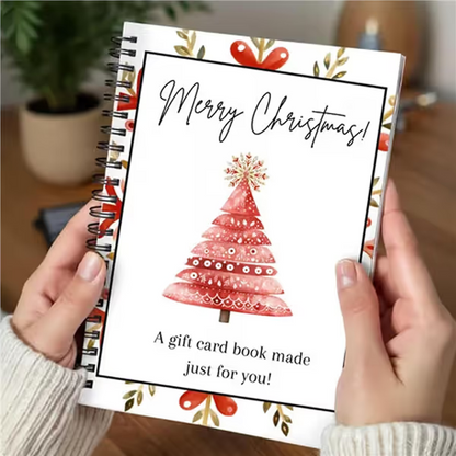 🎄50% OFF!!!-Ready for Christmas!✨Christmas Gift Card Booklet -💌DIY Spiral-Bound Christmas Gift Card Holder Book