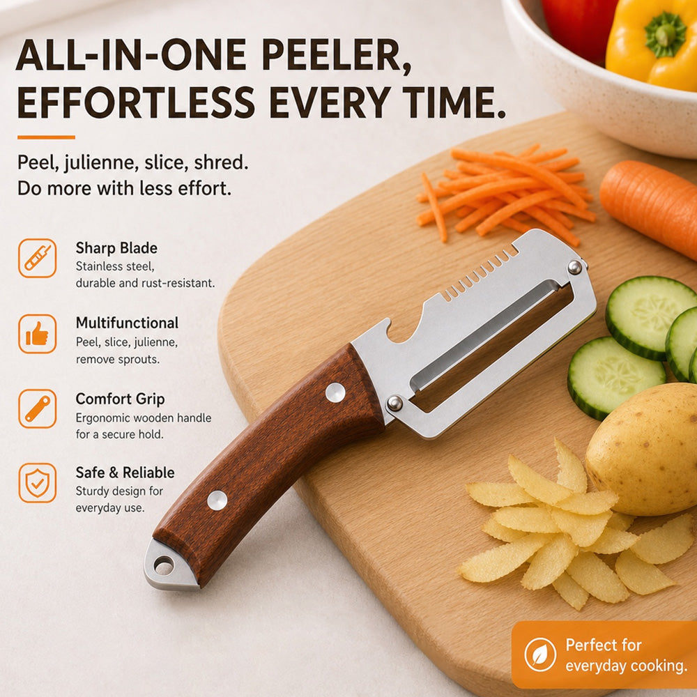 🔪🥕 BUY 1 – GET 1 FREE: Multifunctional Vegetable Peeler