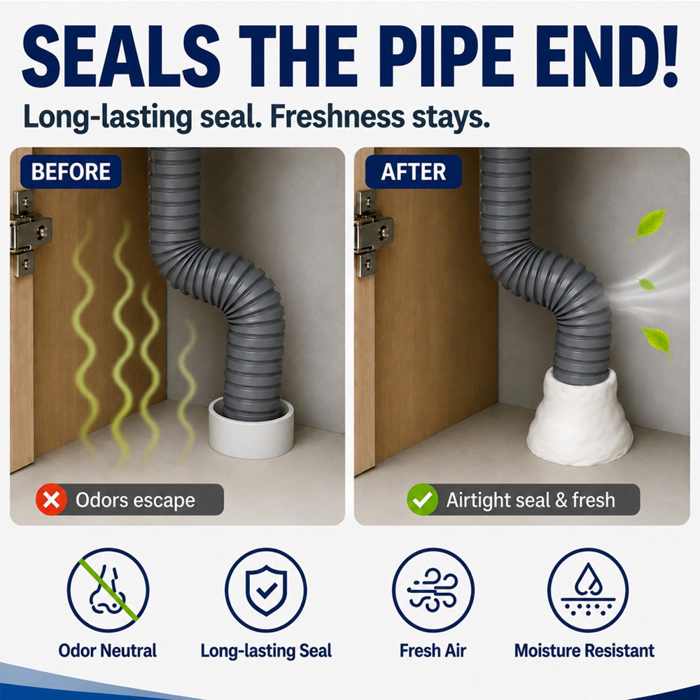 Waterproof Sealing Putty – Repairs, seals, and protects your home Closes open gaps, holes, and pipe gaps – against water, bad odors, drafts, and invading insects.