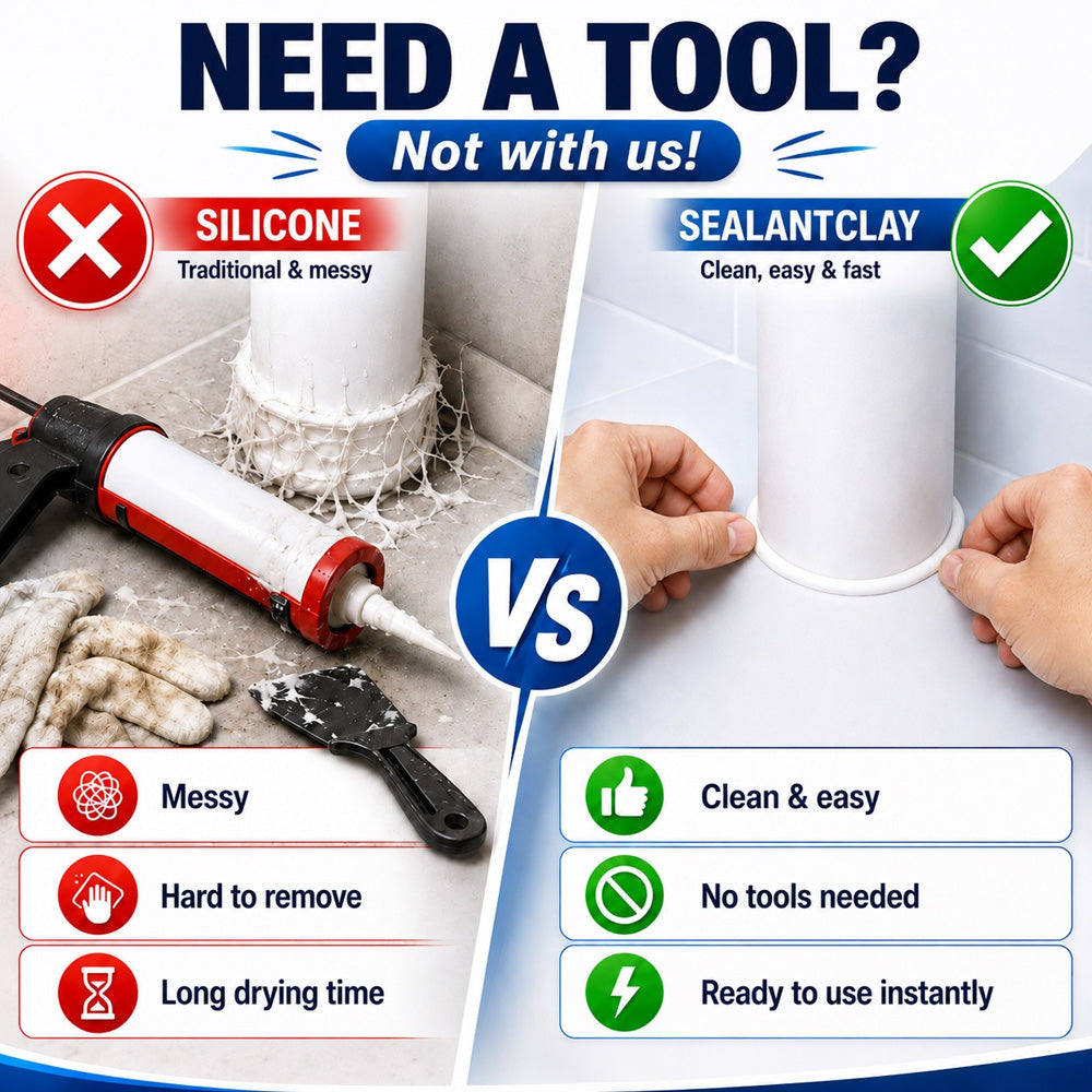 Waterproof Sealing Putty – Repairs, seals, and protects your home Closes open gaps, holes, and pipe gaps – against water, bad odors, drafts, and invading insects.
