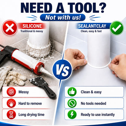 Waterproof Sealing Putty – Repairs, seals, and protects your home Closes open gaps, holes, and pipe gaps – against water, bad odors, drafts, and invading insects.