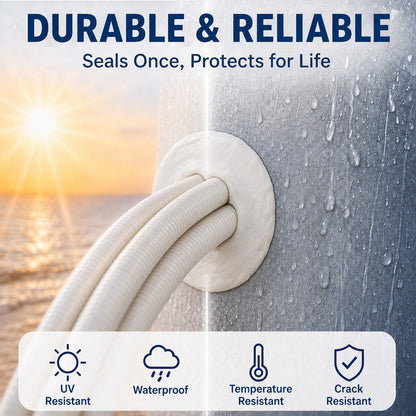 Waterproof Sealing Putty – Repairs, seals, and protects your home Closes open gaps, holes, and pipe gaps – against water, bad odors, drafts, and invading insects.