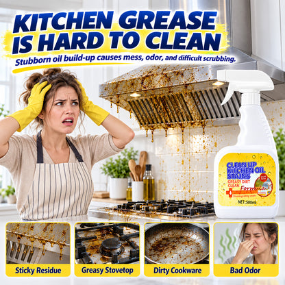 🔥 50% OFF!🫧Heavy Duty Kitchen Degreaser Spray Lasting Effect Heavy Oil Cleaner Stain Removal Liquid for Kitchen Cooktop、Microwave、Oven、Stove Cleaner
