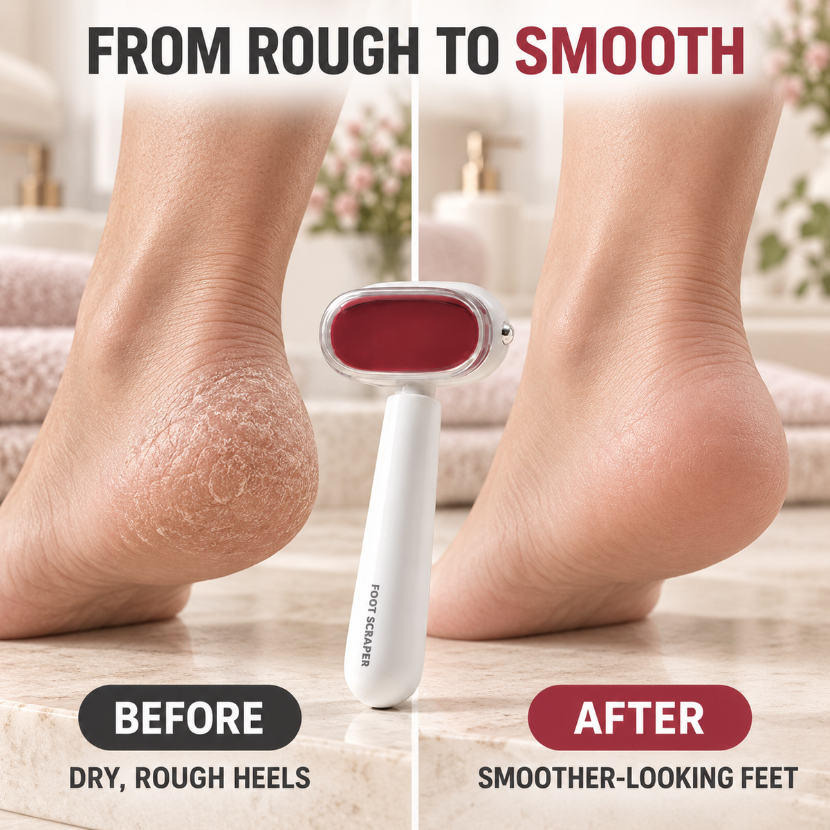 ✨ Dual-Sided Foot Callus Remover & Scraper 🦶 Stainless Steel Dead Skin & Corn Remover Tool | Safe Exfoliator for Cracked Heels & Hard Skin 🧳