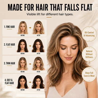 💇🏻‍♀️ Summer Hair Rescue ☀️ 3-Second Volume Boost! Instantly Create Fluffy & Elegant Hairstyles! 👩 Peach-Scented Volumizing & Setting Spray