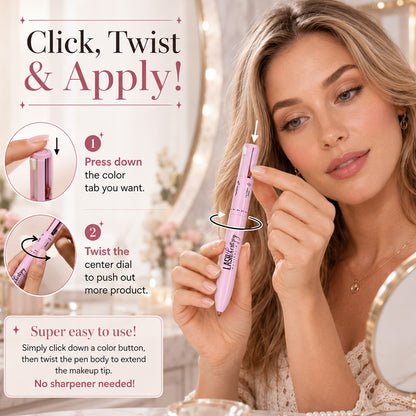 🔥 50% OFF + BUY 1 GET 1 FREE! 4-IN-1 Makeup Pen – Lip, Eye & Brow