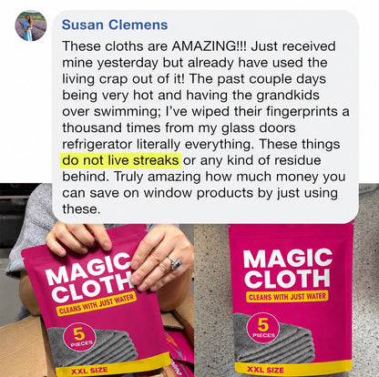 lloravena Magic Cleaning Cloth (5-Pack) – No Cleaner, No Streaks, For Glass, Steel & Screens