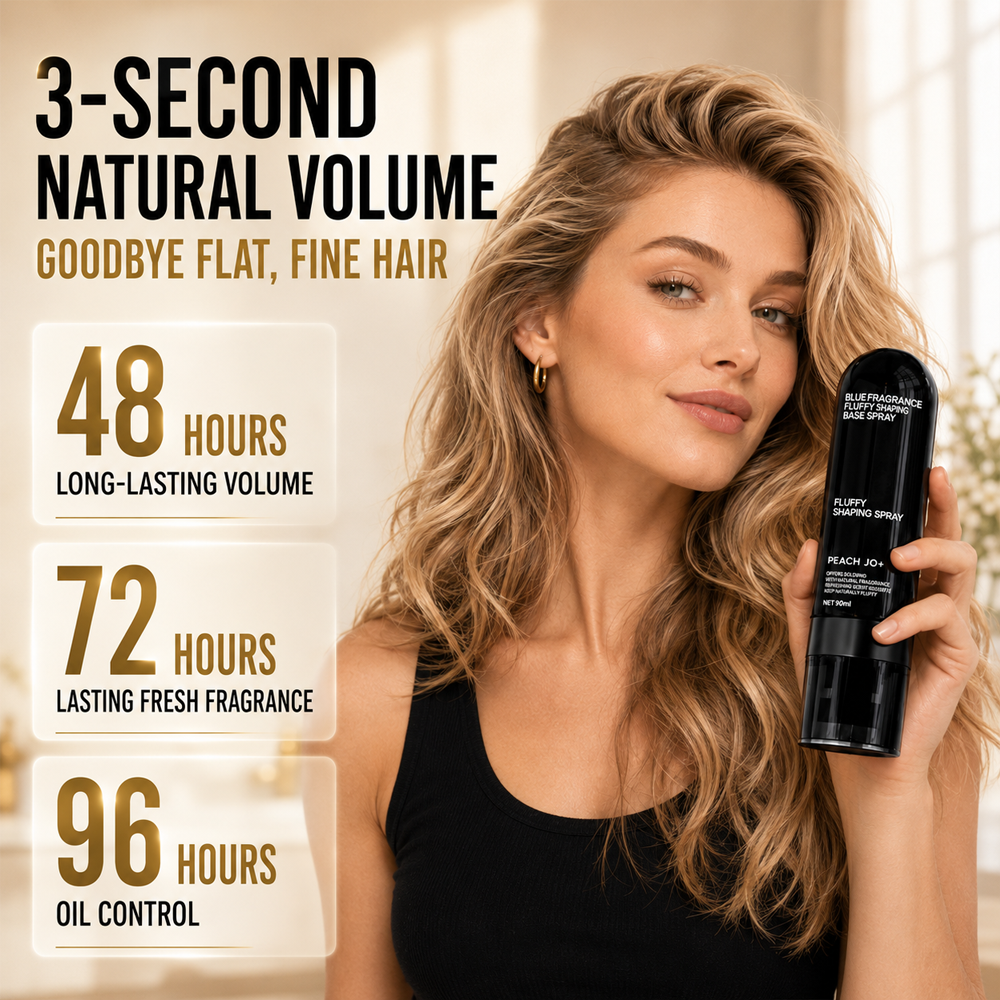 💇🏻‍♀️ Summer Hair Rescue ☀️ 3-Second Volume Boost! Instantly Create Fluffy & Elegant Hairstyles! 👩 Peach-Scented Volumizing & Setting Spray