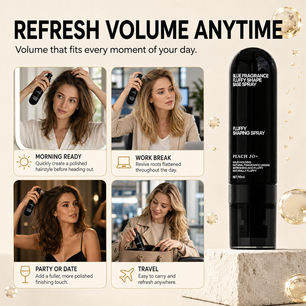 💇🏻‍♀️ Summer Hair Rescue ☀️ 3-Second Volume Boost! Instantly Create Fluffy & Elegant Hairstyles! 👩 Peach-Scented Volumizing & Setting Spray