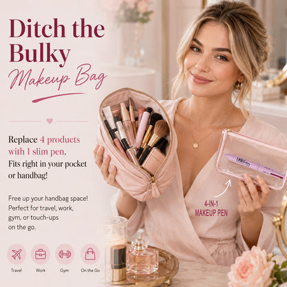 🔥 50% OFF + BUY 1 GET 1 FREE! 4-IN-1 Makeup Pen – Lip, Eye & Brow