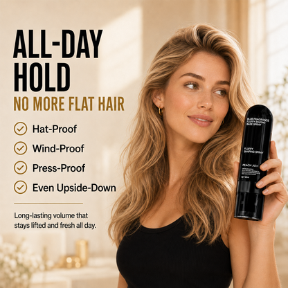 💇🏻‍♀️ Summer Hair Rescue ☀️ 3-Second Volume Boost! Instantly Create Fluffy & Elegant Hairstyles! 👩 Peach-Scented Volumizing & Setting Spray