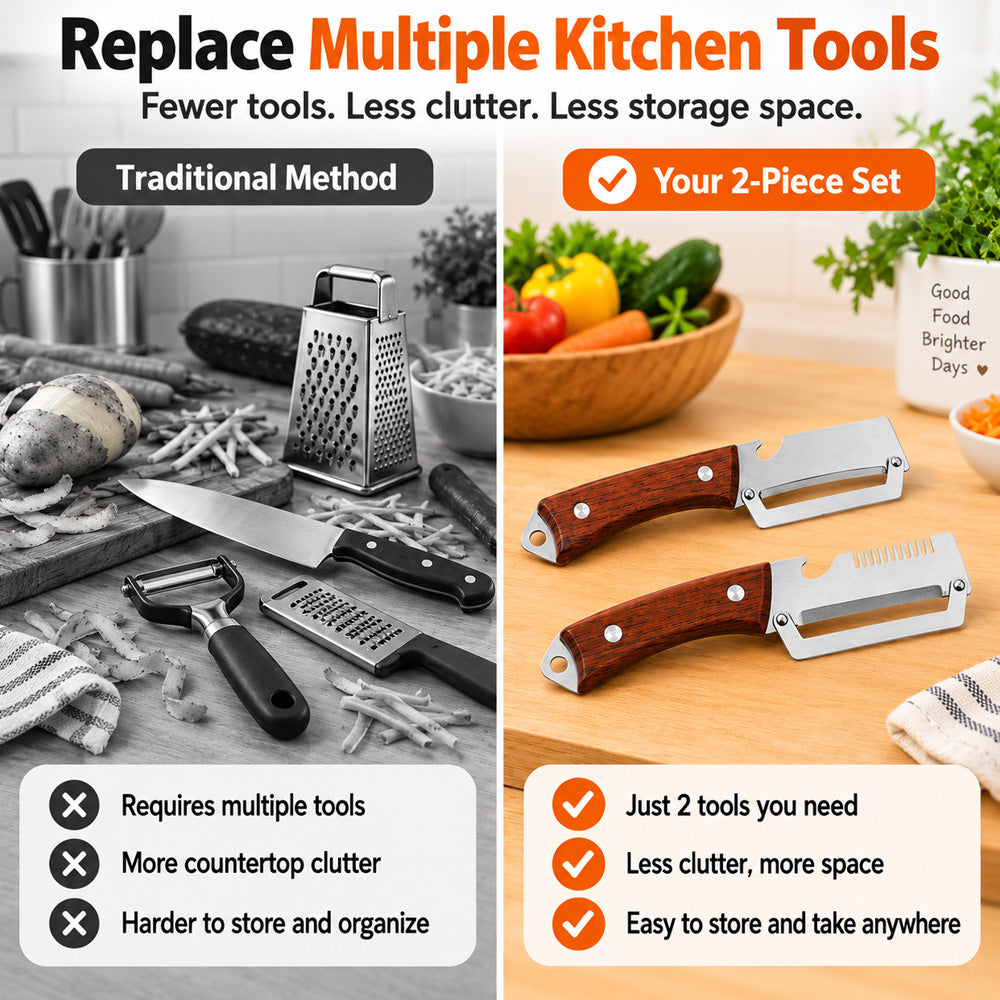 🔪 🍎 BUY 1 – GET 1 FREE: Multifunctional Vegetable Peeler🥔🥕