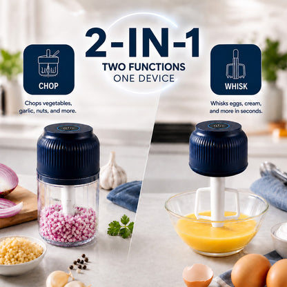 🍹🥑 50% OFF! 💥6-Blade Electric Food Chopper | For Vegetables, Onions, Herbs, Nuts & Meat | Cordless, One-Touch & Easy to Clean | Baby Food Maker, Juicer, Spice Grinder & Meat Grinder (Copy)