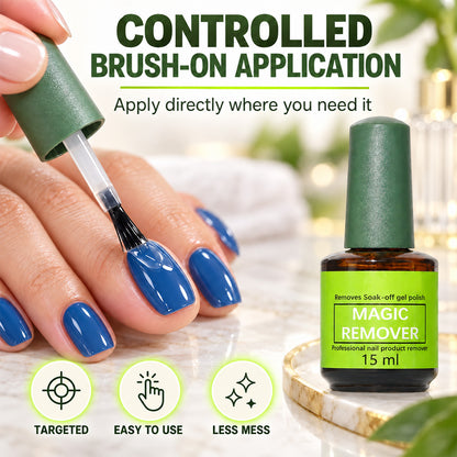 Upgraded Magic Gel Polish Remover – Easy Brush-On Removal at Home