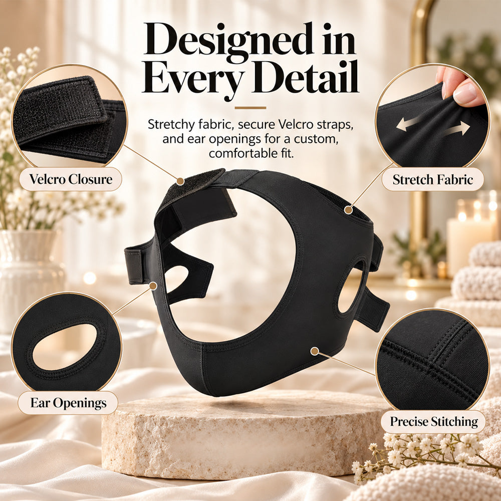 💆‍♀️ Collagen Face Sculpt Wrap (BUY 1 GET 1 FREE) ✨ – Adjustable Jawline Shaper & Double Chin Reducer
