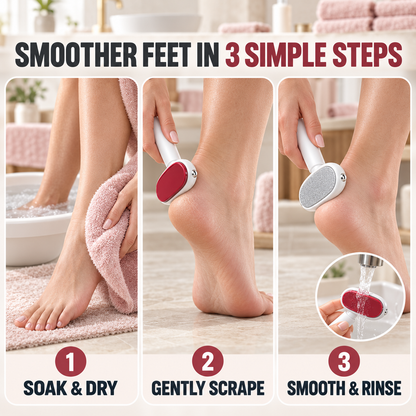 ✨ Dual-Sided Foot Callus Remover & Scraper 🦶 Stainless Steel Dead Skin & Corn Remover Tool | Safe Exfoliator for Cracked Heels & Hard Skin 🧳