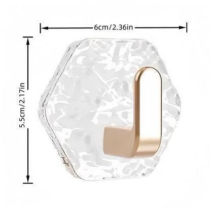 💎 Extra-Strong Self-Adhesive Crystal Hooks 🏋️‍♂️ – 10/20-Piece Set, 100% Waterproof & Rustproof 💧, No Drilling & Wall-Friendly ✨