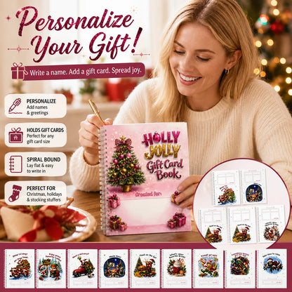 🎄50% OFF!!!-Ready for Christmas!✨Christmas Gift Card Booklet -💌DIY Spiral-Bound Christmas Gift Card Holder Book