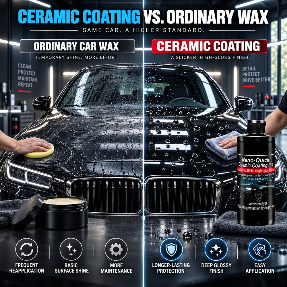 ✨50% OFF | Nano-Quick Ceramic Coating Pro for automobiles, featuring advanced ceramic technology for dust-proof glass effect and lasting luster.