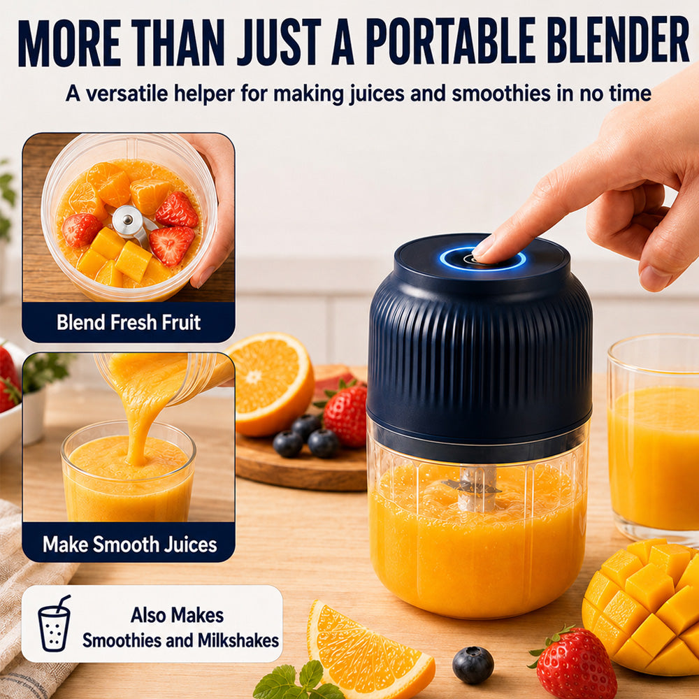 🍹🥑 50% OFF! 💥6-Blade Electric Food Chopper | For Vegetables, Onions, Herbs, Nuts & Meat | Cordless, One-Touch & Easy to Clean | Baby Food Maker, Juicer, Spice Grinder & Meat Grinder (Copy)