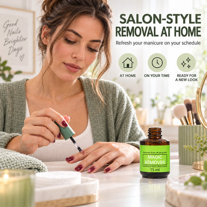 Upgraded Magic Gel Polish Remover – Easy Brush-On Removal at Home