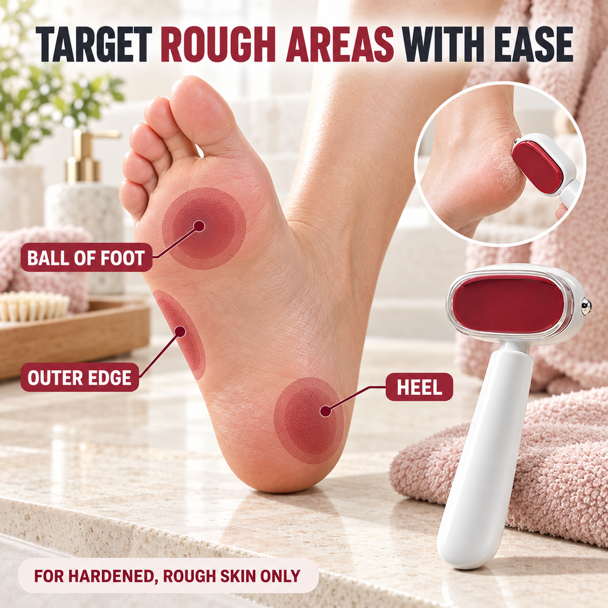 ✨ Dual-Sided Foot Callus Remover & Scraper 🦶 Stainless Steel Dead Skin & Corn Remover Tool | Safe Exfoliator for Cracked Heels & Hard Skin 🧳