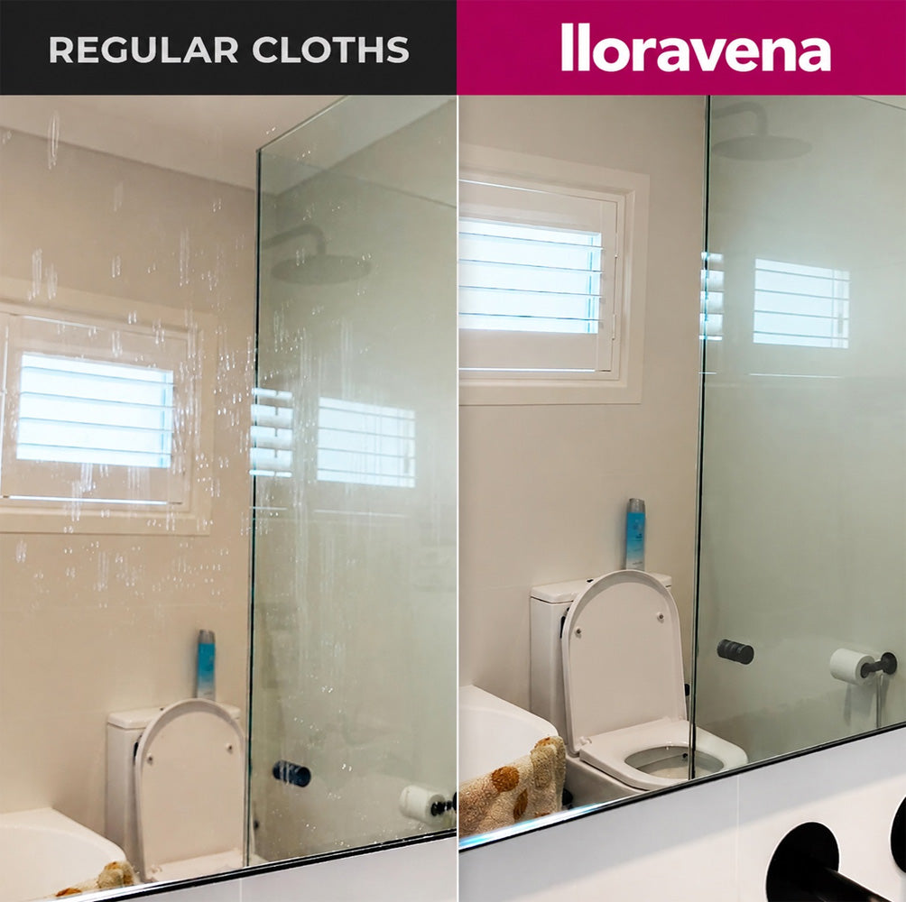 lloravena Magic Cleaning Cloth (5-Pack) – No Cleaner, No Streaks, For Glass, Steel & Screens
