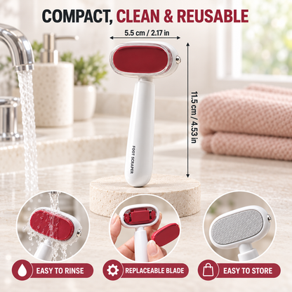 ✨ Dual-Sided Foot Callus Remover & Scraper 🦶 Stainless Steel Dead Skin & Corn Remover Tool | Safe Exfoliator for Cracked Heels & Hard Skin 🧳