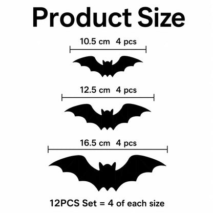 🎃 3D LED Bat Light Halloween Wall Decor🦇🦇 – Glowing Spooky Party Ornaments