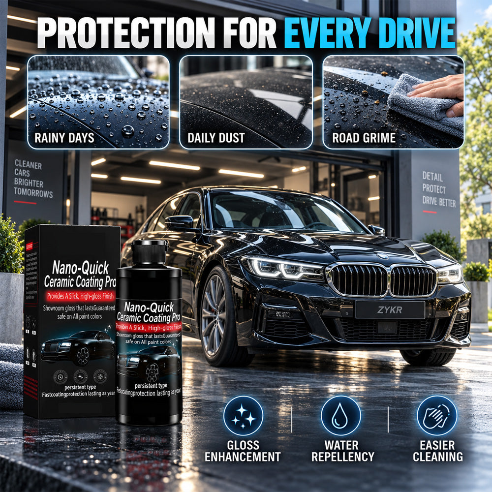 ✨50% OFF | Nano-Quick Ceramic Coating Pro for automobiles, featuring advanced ceramic technology for dust-proof glass effect and lasting luster.