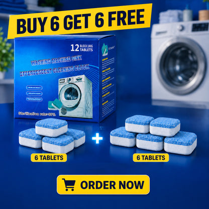 🫧 🦠Washing Machine Cleaner Tablets – Clean Without Disassembly, Help Prevent Itchy Skin | 6+6 FREE!