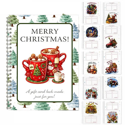 🎄50% OFF!!!-Ready for Christmas!✨Christmas Gift Card Booklet -💌DIY Spiral-Bound Christmas Gift Card Holder Book