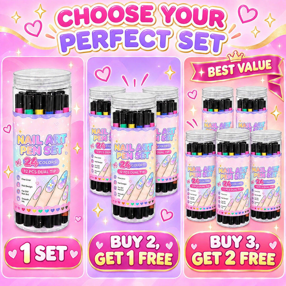 💅24‑Colors Dual‑Ended Nail Art Pens‑DIY Manicure Drawing Set🎁