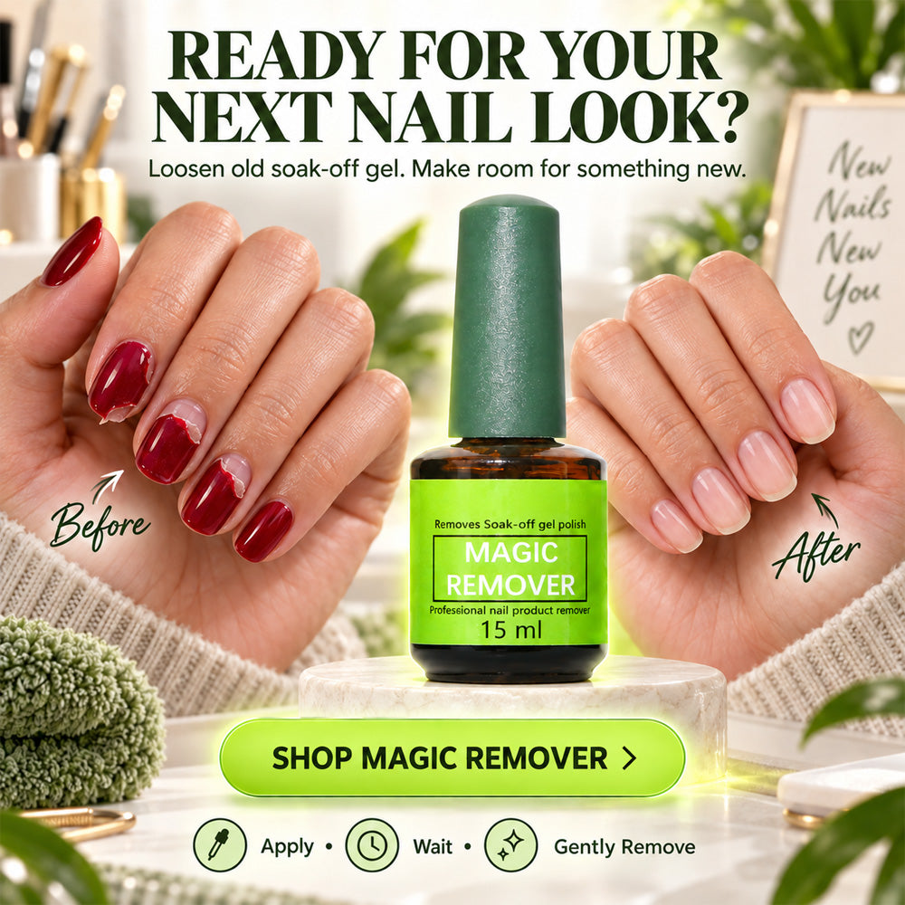 Upgraded Magic Gel Polish Remover – Easy Brush-On Removal at Home