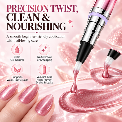 ✨6-in-1 Nail Care & Cat Eye Pen – All-in-One Base, Builder, Color & Top Coat with Magnetic Bead