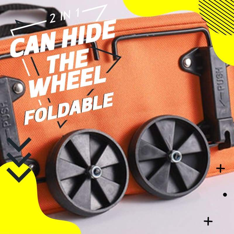 🛒Foldable 2-in-1 Rolling Shopping Bag  Foldable Shopping Cart