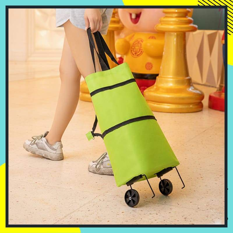 🛒Foldable 2-in-1 Rolling Shopping Bag  Foldable Shopping Cart