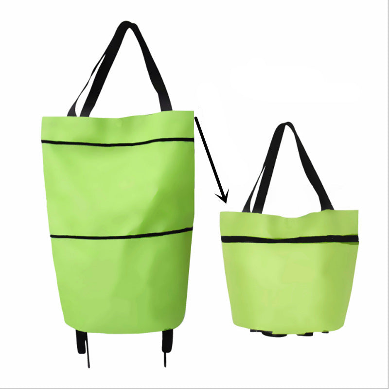 🛒Foldable 2-in-1 Rolling Shopping Bag  Foldable Shopping Cart